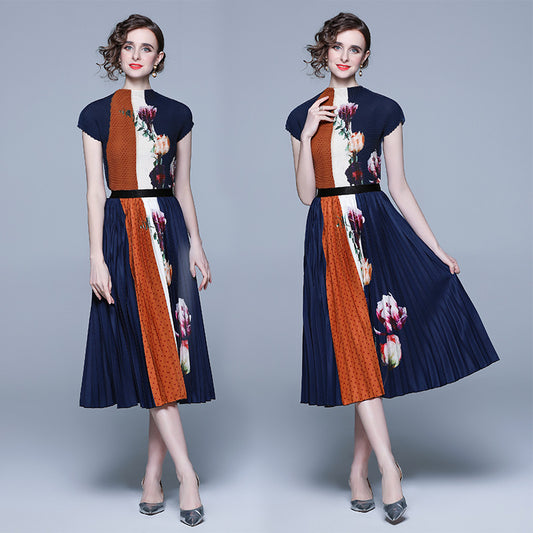 Pleated Socialite Temperament Noble Fashion Dress - Vogue Dash